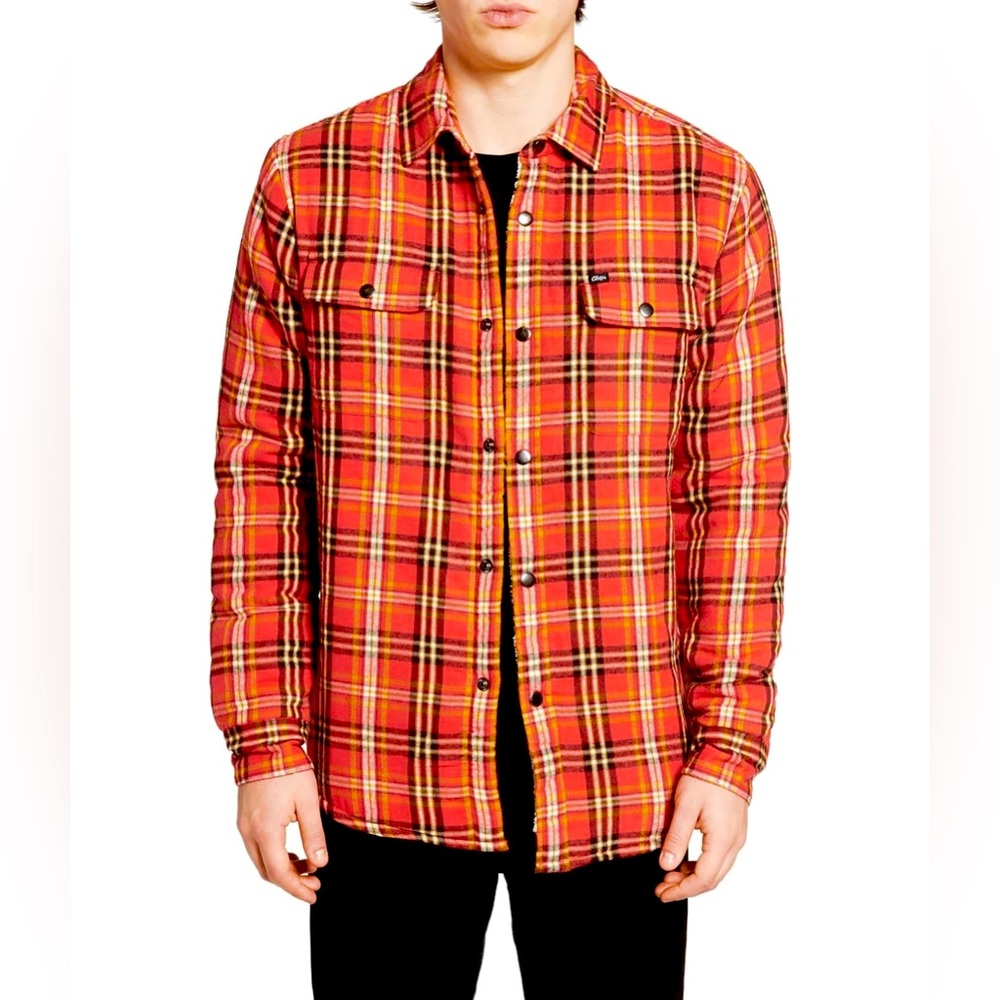 Obey Sherpa-Lined Flannel Jacket